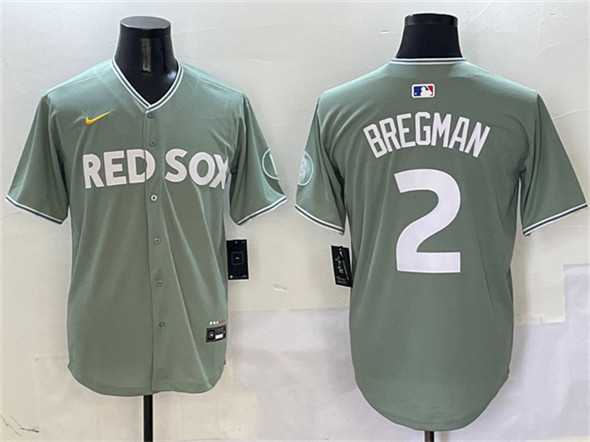 Men%27s Boston Red Sox #2 Alex Bregman Green 2025 City Connect Limited Stitched Jersey->arizona diamondbacks->MLB Jersey